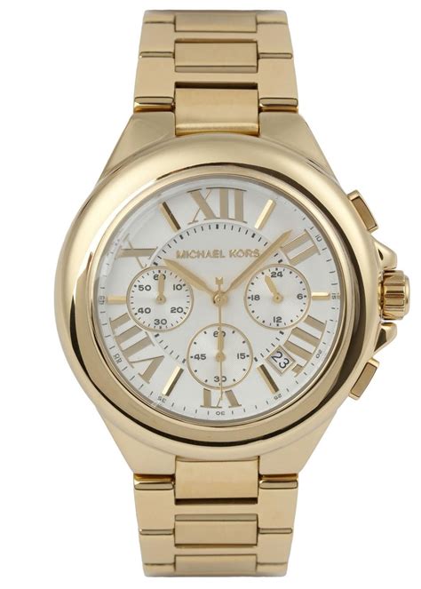 michael kors colette gold tone watch|Michael Kors chronograph watch.